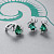 Earrings with mint-green tourmalines and diamonds