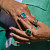 Ring with paraiba tourmaline and diamonds