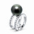Ring with Tahitian pearl and diamonds