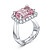 Ring with morganite and diamonds
