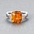 Ring with yellow sapphire and diamonds