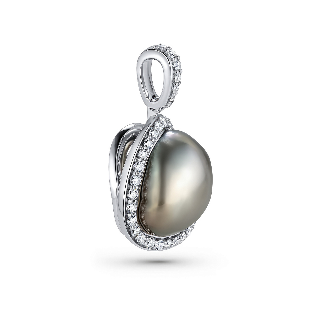 Pendant with South Sea baroque pearl and diamonds картинка 2