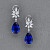 Earrings with tanzanites and diamonds