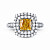 Ring with yellow diamond and diamonds