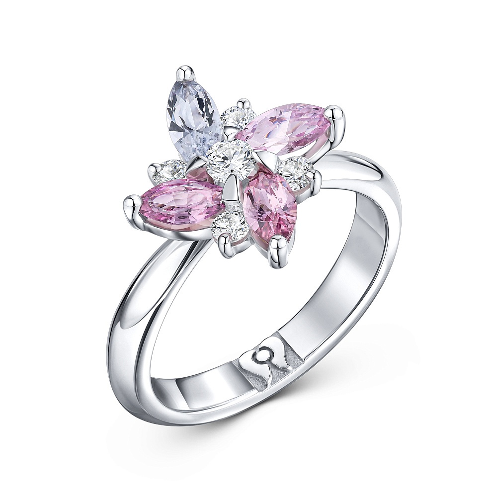 Ring with sapphires and diamonds картинка 2