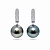 Earrings with Tahitian pearls and diamonds