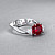 Ring with ruby and diamonds