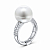 Ring with South Sea pearl and diamonds