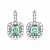 Earrings with green tourmalines and diamonds