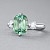 Ring with mint tourmaline and diamonds
