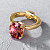 Ring with red tourmaline
