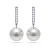 Earrings with South Sea pearls and diamonds