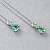 Pendant with green tourmalines