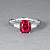 Ring with Burmese spinel and diamonds