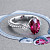Ring with spinel and diamonds