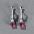 Earrings with spinels and diamonds