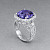 Ring with a violet spinel and diamonds