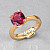 Ring with rubellite tourmaline