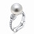Ring with South Sea pearl and diamonds