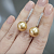 Earrings with golden South Sea pearls and diamonds