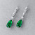 Earrings with emeralds and diamonds