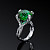 Ring with green tourmaline and diamonds