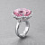 Ring with pink tourmaline and diamonds