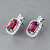 Earrings with red spinels and diamonds