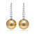 Earrings with golden South Sea pearl and diamonds