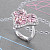 Ring with morganites and diamonds