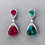  Earrings with indicolite tourmalines, rubellites, and diamonds