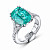 Ring with paraiba tourmaline and diamonds