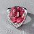  Ring with pink tourmaline and diamonds