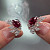 Earrings with ruby and diamonds