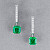 Earrings with emeralds and diamonds