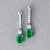 Earrings with emeralds and diamonds