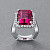 Ring with rubellite tourmaline and diamonds
