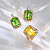 Earrings with peridots and diamonds