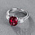 Ring with spinel and diamonds