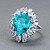 Ring with paraiba tourmaline and diamonds