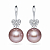 Earrings with freshwater pearls and diamonds