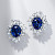 Earrings with blue sapphires and diamonds