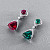  Earrings with indicolite tourmalines, rubellites, and diamonds