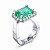 Ring with paraiba tourmaline and diamonds