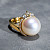 Ring with South Sea pearl and diamonds