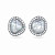 Stud earrings with South Sea keshi pearls and diamonds