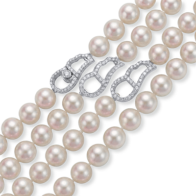 Sautoir with akoya pearls 6.0-6.5 mm (110 cm)
