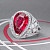 Ring with spinel and diamonds
