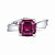 Ring with rhodolite garnet