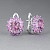 Earrings with pink spinels, sapphires and diamonds